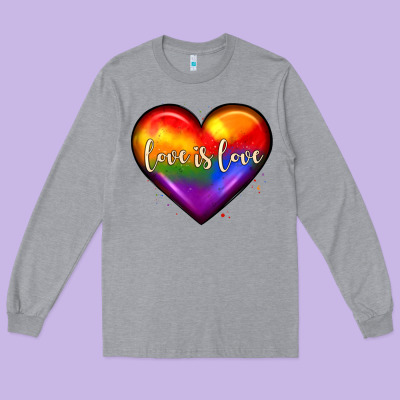 Love Is Love Heart Long Sleeve Tee Designed By Jahusdesignshop