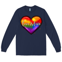 Navy love is love heart Long Sleeve Tee - JahusDesignShop