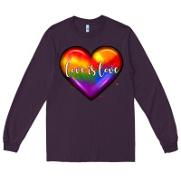 Plum love is love heart Long Sleeve Tee - JahusDesignShop