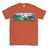 Copper merry christmas with santa sleigh Classic Tee - BundleAndBundleShop