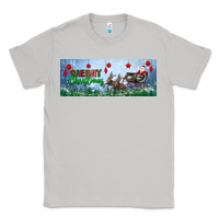 Moon Dust merry christmas with santa sleigh Classic Tee - BundleAndBundleShop
