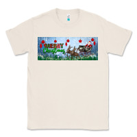 Natural merry christmas with santa sleigh Classic Tee - BundleAndBundleShop