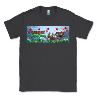 Smoke merry christmas with santa sleigh Classic Tee - BundleAndBundleShop