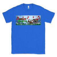 Merry Christmas With Santa Sleigh Classic Tee | Teevron