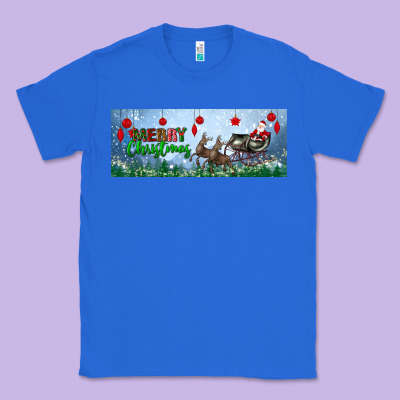 Merry Christmas With Santa Sleigh Classic Tee Designed By Bundleandbundleshop