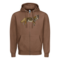 Chestnut coyote Zipper Hoodie - LillyAllenDesigns