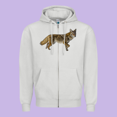 Coyote Zipper Hoodie Designed By Lillyallendesigns