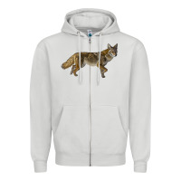 Dove Grey coyote Zipper Hoodie - LillyAllenDesigns