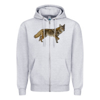 Heather Grey coyote Zipper Hoodie - LillyAllenDesigns