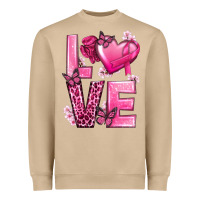 Mushroom Love Cancer with Heart Heavyweight Sweatshirt - texasbilliewilder