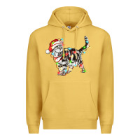 Antique Gold christmas american shorthair cat Premium Hoodie - LillyAllenDesigns