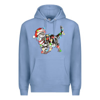 Colony Blue christmas american shorthair cat Premium Hoodie - LillyAllenDesigns