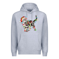 Heather Grey christmas american shorthair cat Premium Hoodie - LillyAllenDesigns