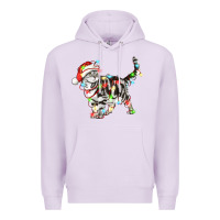 Lilac christmas american shorthair cat Premium Hoodie - LillyAllenDesigns