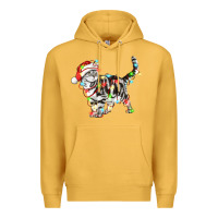 Mustard christmas american shorthair cat Premium Hoodie - LillyAllenDesigns