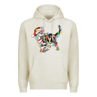 Oatmeal Heather christmas american shorthair cat Premium Hoodie - LillyAllenDesigns