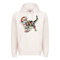 Pale Pink christmas american shorthair cat Premium Hoodie - LillyAllenDesigns