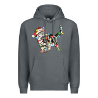 Rock christmas american shorthair cat Premium Hoodie - LillyAllenDesigns