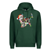 Sports Green christmas american shorthair cat Premium Hoodie - LillyAllenDesigns