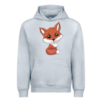 Heather Grey fox Urban Hoodie - texasbilliewilder