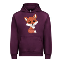 Mauve Wine fox Urban Hoodie - texasbilliewilder