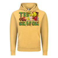 Vintage Mustard tis' the season softball Vintage Hoodie - Zillion Design Studio