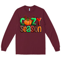 Burgundy cozy season with fall colors palette and pumpkin Long Sleeve Tee - AdoDesignShop