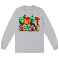 Cozy Season With Fall Colors Palette And Pumpkin Long Sleeve Tee | Teevron