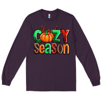 Plum cozy season with fall colors palette and pumpkin Long Sleeve Tee - AdoDesignShop