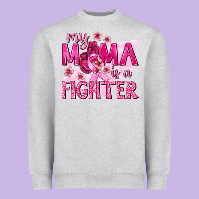 My Mama Is A Fighter With Ribbon Heavyweight Sweatshirt Designed By Texasbilliewilder