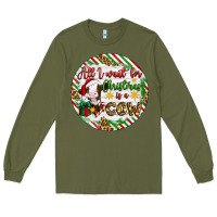 Army Green Christmas all i want for christmas is a cow Long Sleeve Tee - Artiststas