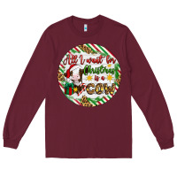 Burgundy Christmas all i want for christmas is a cow Long Sleeve Tee - Artiststas