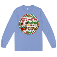 Colony Blue Christmas all i want for christmas is a cow Long Sleeve Tee - Artiststas