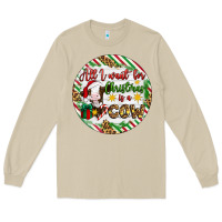Mushroom Christmas all i want for christmas is a cow Long Sleeve Tee - Artiststas