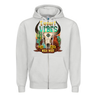Dove Grey desert vibes wild west Zipper Hoodie - NancyCooperArtShop