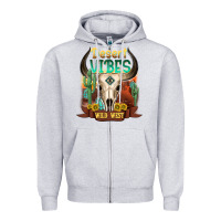 Heather Grey desert vibes wild west Zipper Hoodie - NancyCooperArtShop