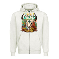 Oatmeal Heather desert vibes wild west Zipper Hoodie - NancyCooperArtShop