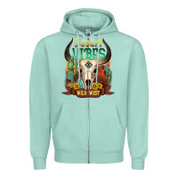 Seafoam desert vibes wild west Zipper Hoodie - NancyCooperArtShop