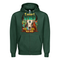 Sports Green desert vibes wild west Zipper Hoodie - NancyCooperArtShop