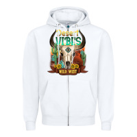 White desert vibes wild west Zipper Hoodie - NancyCooperArtShop