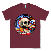 Burgundy police skull and police equipment Classic Tee - AdoDesignShop