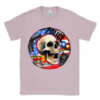 Lilac police skull and police equipment Classic Tee - AdoDesignShop