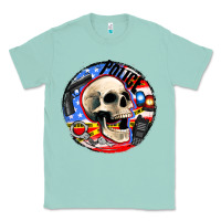 Seafoam police skull and police equipment Classic Tee - AdoDesignShop