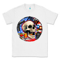 White police skull and police equipment Classic Tee - AdoDesignShop