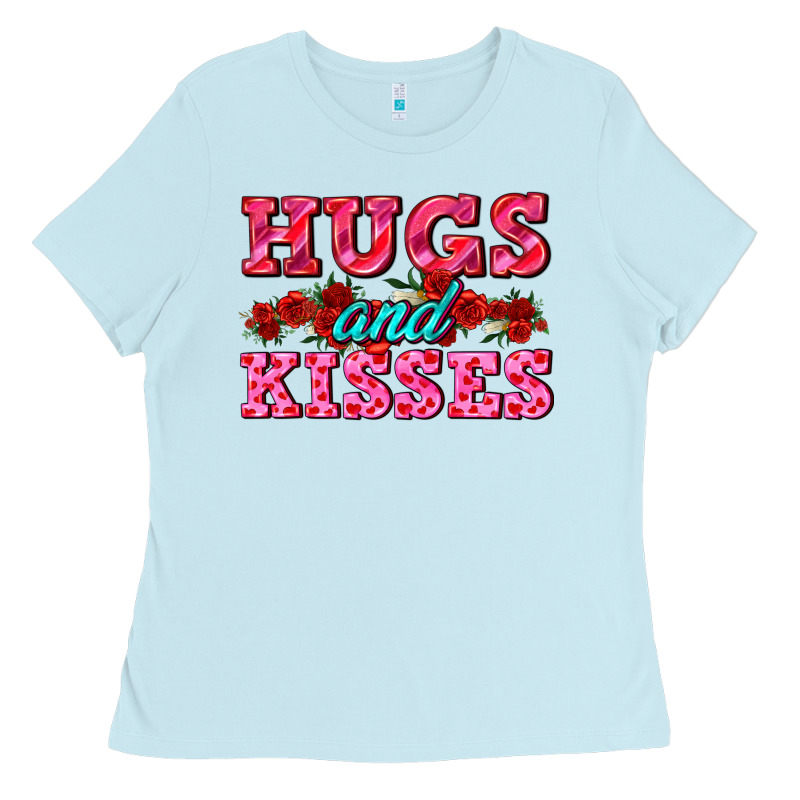 Hugs And Kisses Valentines Ladies Tee by AdoDesignShop | Teevron