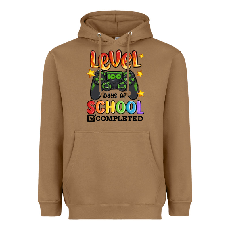 Level 100 Days Of School Completed Heavyweight Hoodie by MaliasSmallBusiness | Teevron