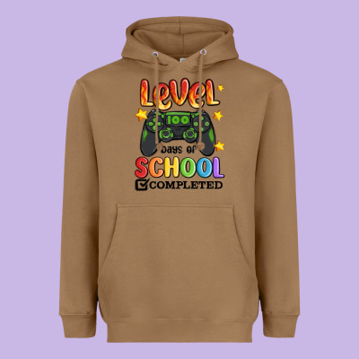 Level 100 Days Of School Completed Heavyweight Hoodie Designed By Maliassmallbusiness