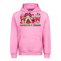 Fuchsia Pink cafecito y chisme with coffee cups Urban Hoodie - texasbilliewilder