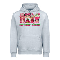 Heather Grey cafecito y chisme with coffee cups Urban Hoodie - texasbilliewilder