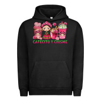 Pigment Black cafecito y chisme with coffee cups Urban Hoodie - texasbilliewilder